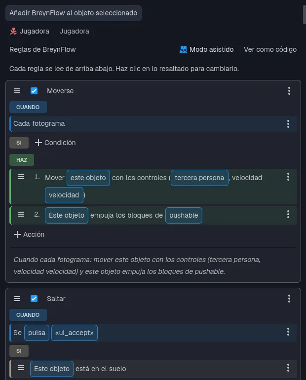 Las reglas de la exploradora del tutorial «Mi aventura en la jungla».