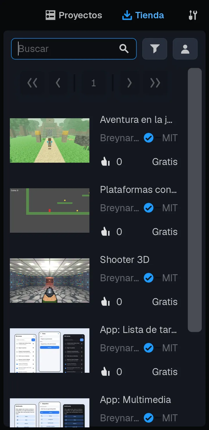 La tienda de plantillas